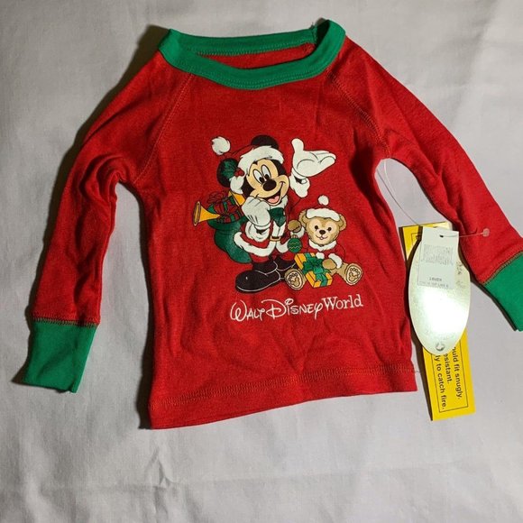 Walt Disney World Santa Mickey Duffy Baby Pajamas - Picture 2 of 6